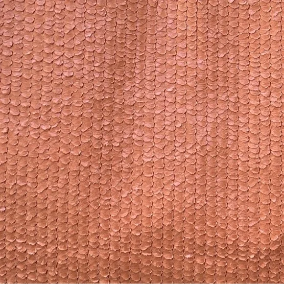 Big Buddha Tote Bag Coral Textured Pattern Gold Trim - Picture 10 of 15